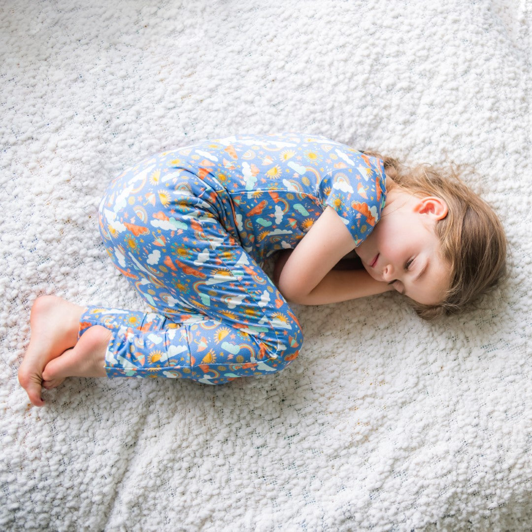 Long-sleeve Bamboo Zip Romper (Bootysuit) - After the Storm