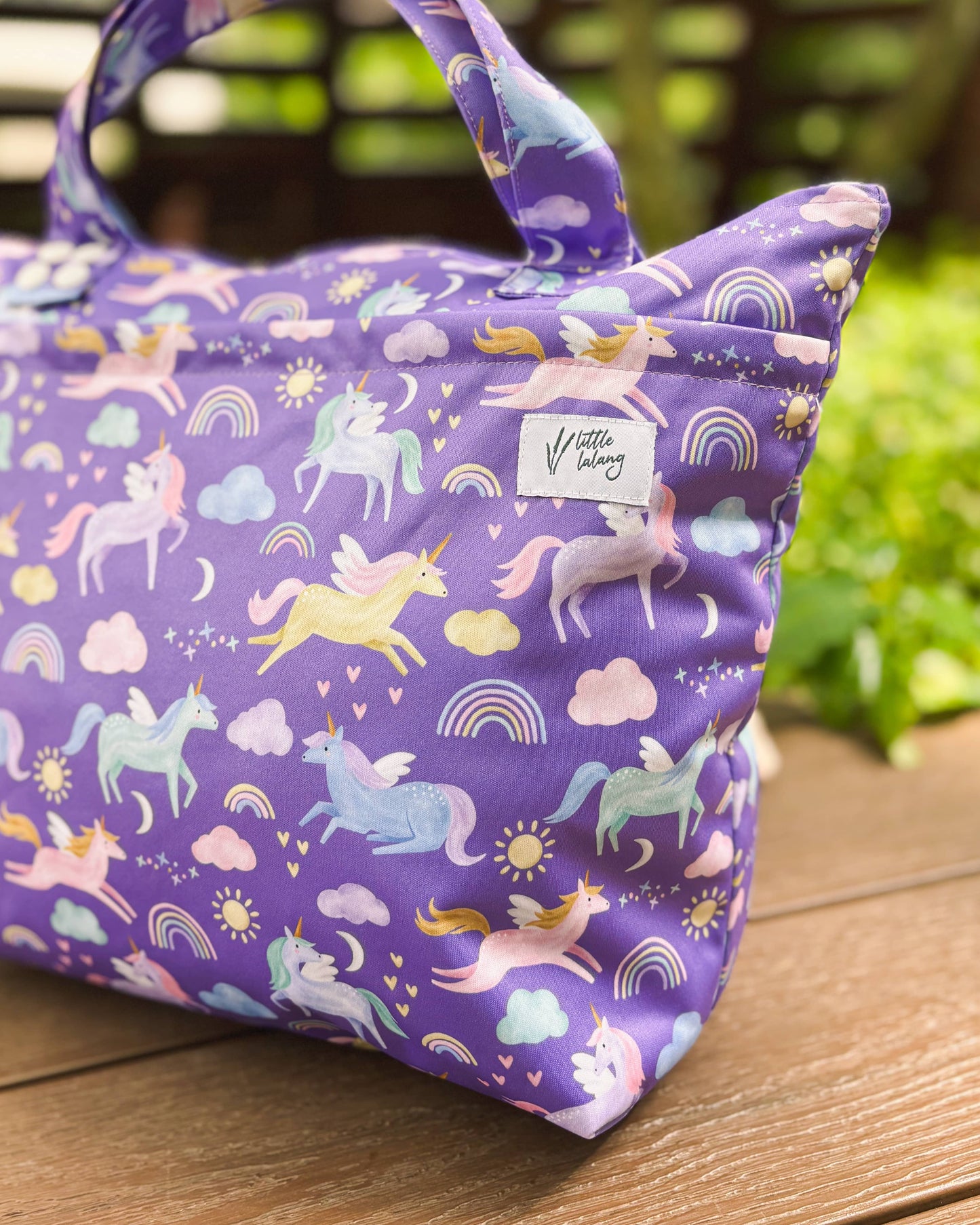 unicorn pattern washable diaper bag