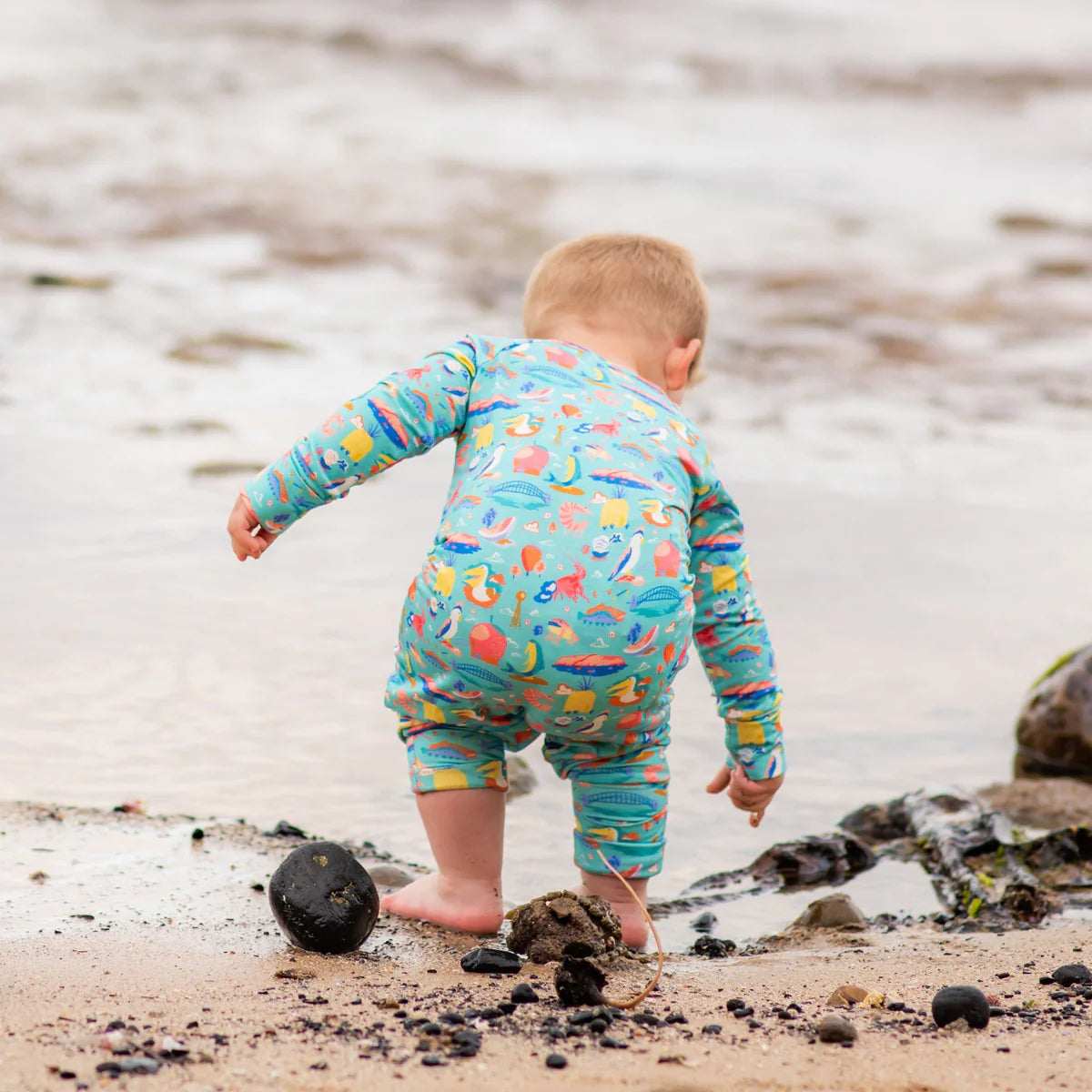 Long-sleeve Bamboo Zip Romper (Bootysuit) - Little Big Things