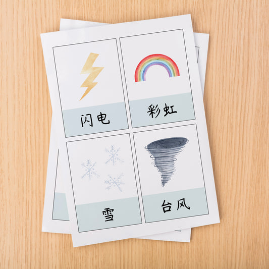 Weather Chart & Cards (printable)