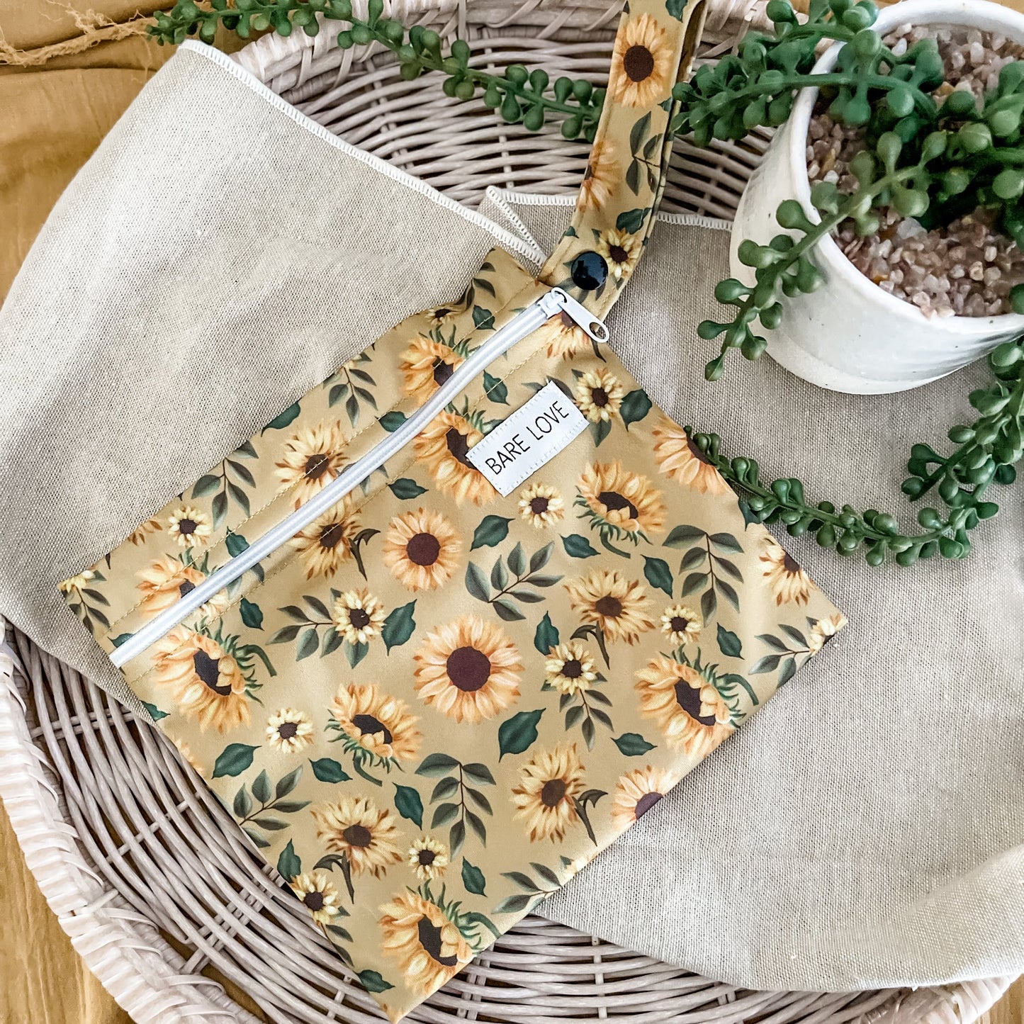 Mini Wet Bag - Sunflower Fields