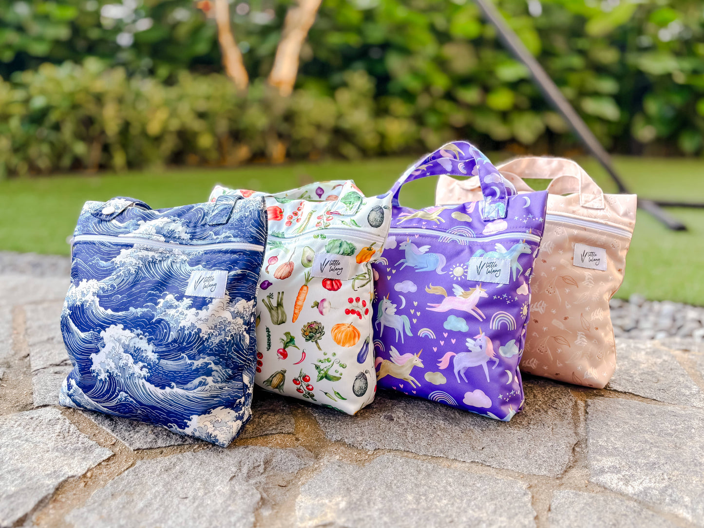 Small Everyday Wet Bag - Unicorns & Rainbows