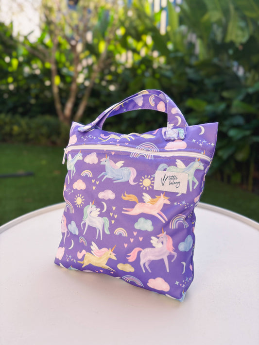 Small Everyday Wet Bag - Unicorns & Rainbows