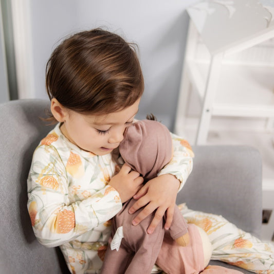 Long-sleeve Bamboo Zip Romper (Bootysuit) - New Beginnings