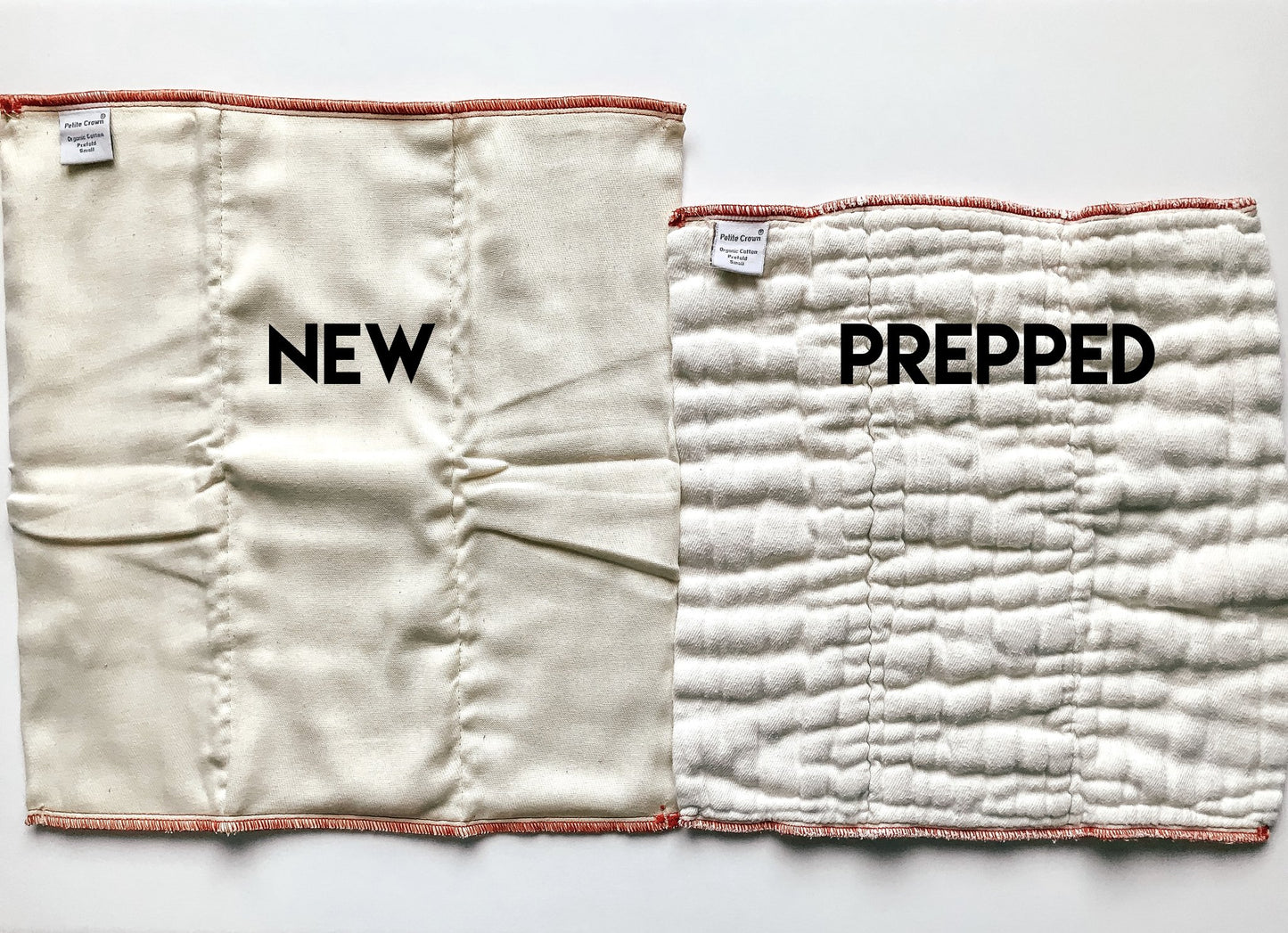 Prefolds, Unbleached Organic Cotton