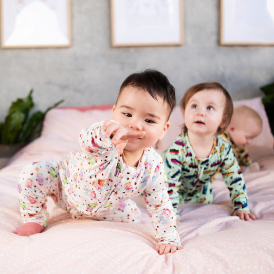 Long-sleeve Bamboo Zip Romper (Bootysuit) - Bubba Tea