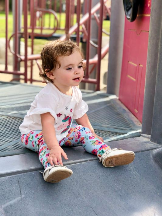 Leggings - Aqua Floral
