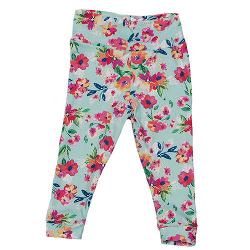 Leggings - Aqua Floral