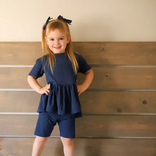 Bamboo Cartwheel Shorts - Navy