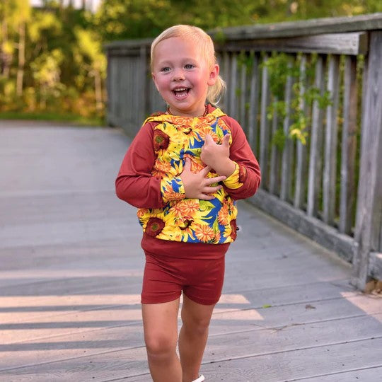 Bamboo Cartwheel Shorts - Brick
