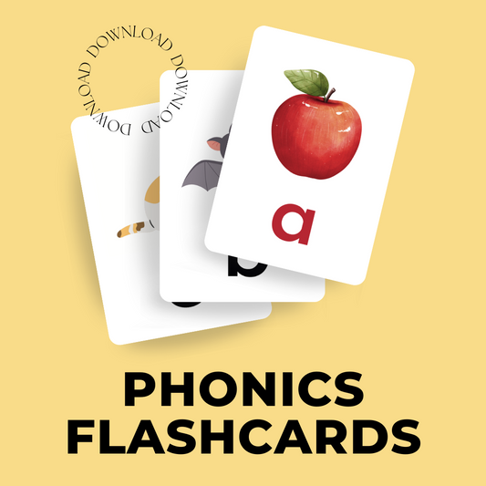 UK English Phonics Flashcards (printable)