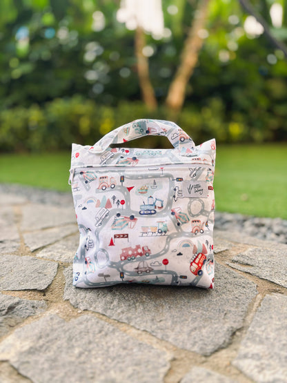 Small Everyday Wet Bag - Road Works