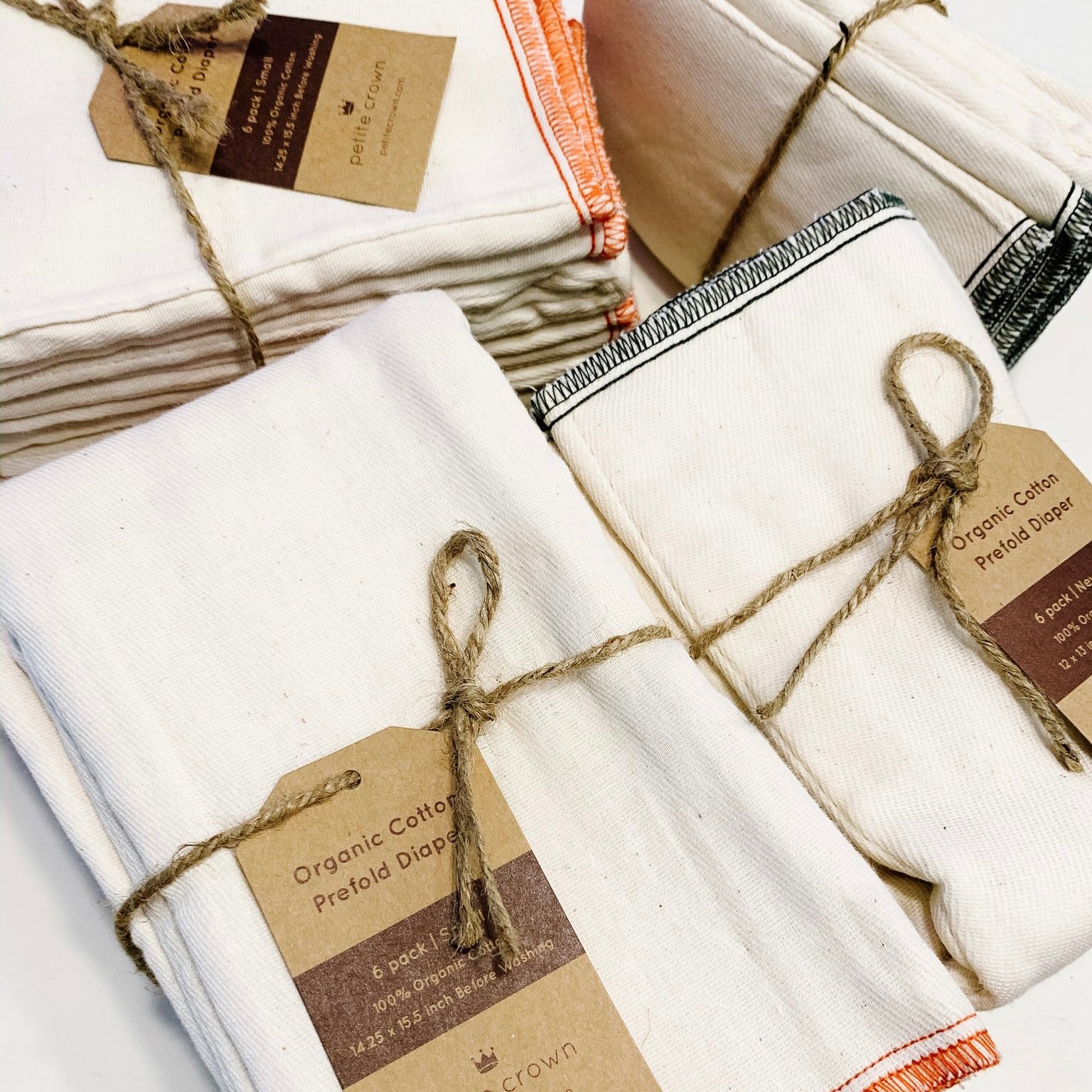 Prefolds, Unbleached Organic Cotton