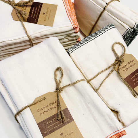 Prefolds, Unbleached Organic Cotton
