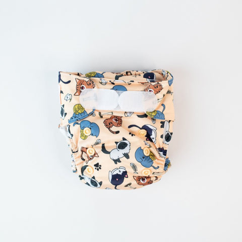 Newborn Nappy - Feline Good